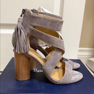 Splendid Jara Women's Gray Suede Heels